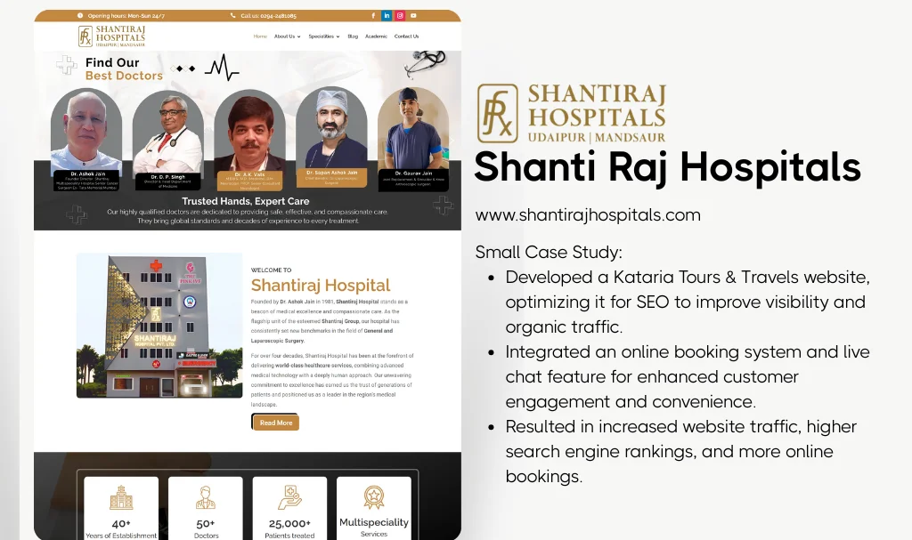 Best Hospital Website Designer