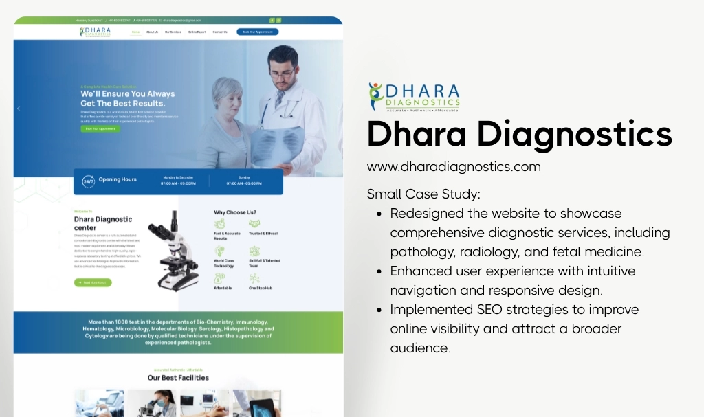 Best Pathology Lab Website Designer