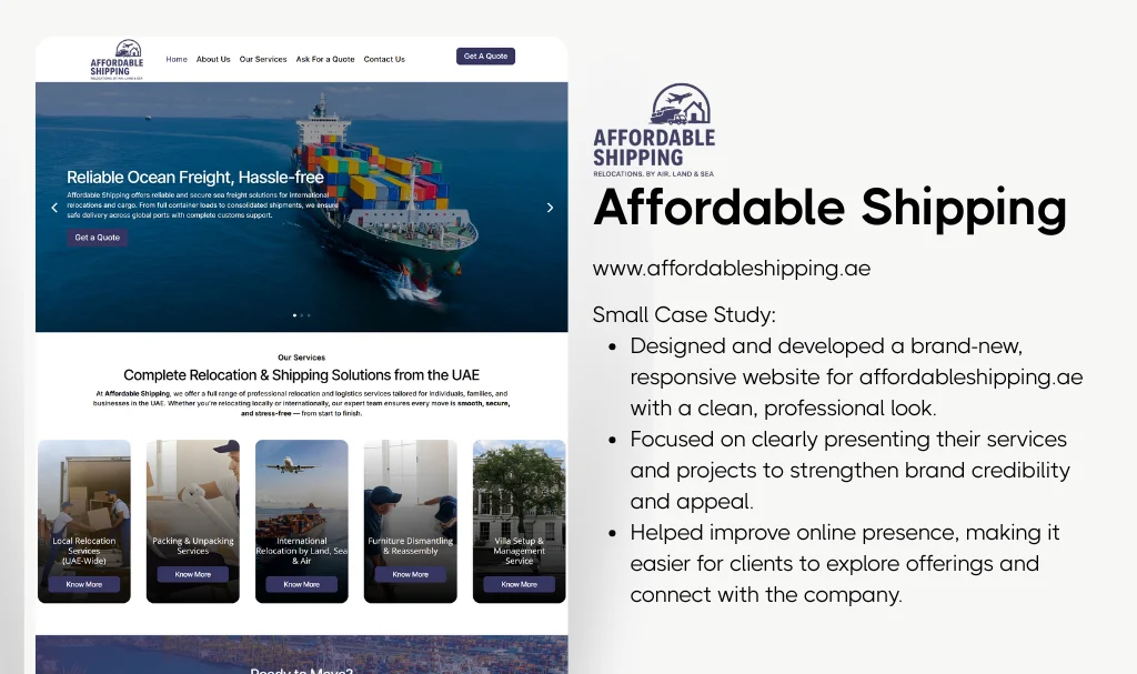 Best-Shipping-Website-Designer