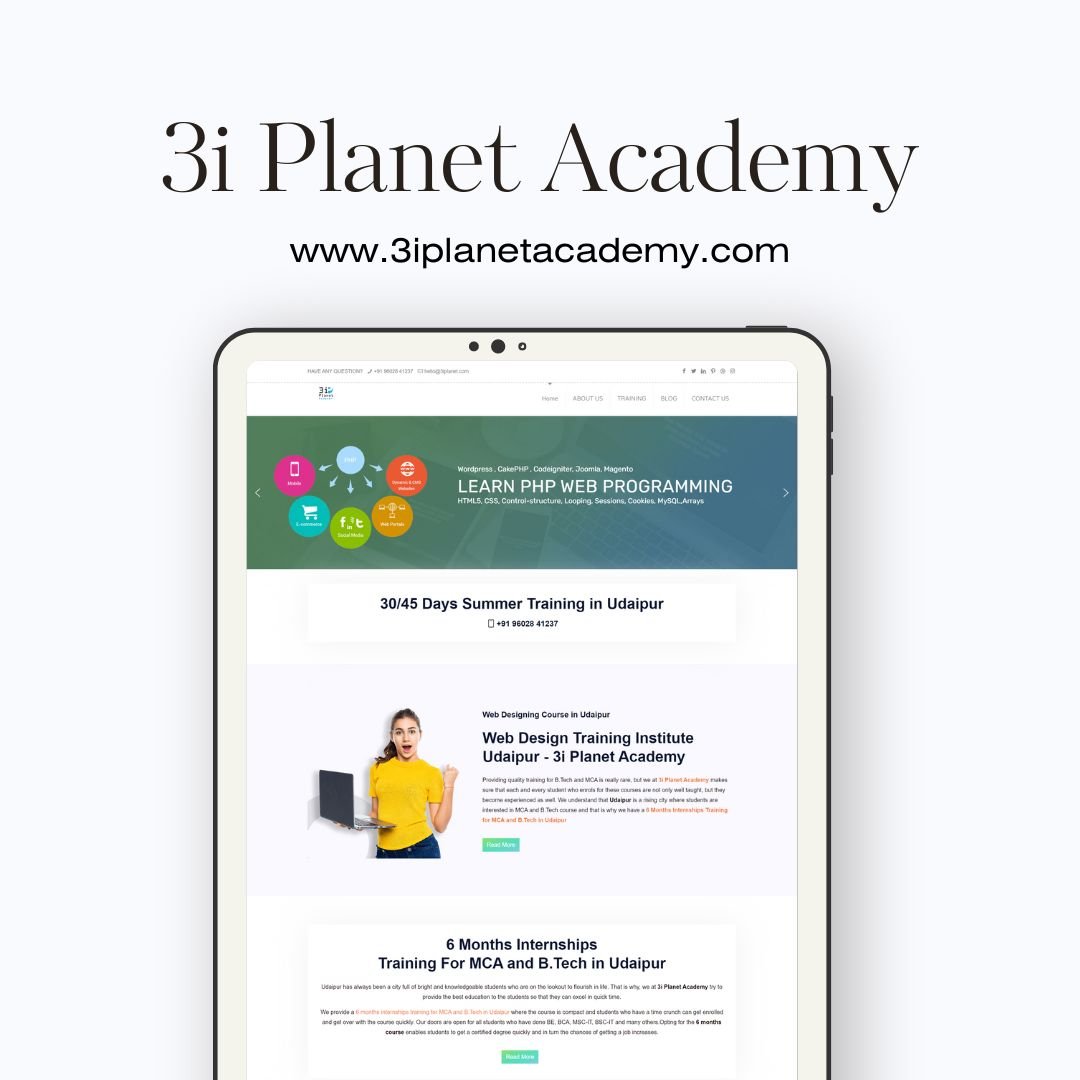 Academy Website Designer