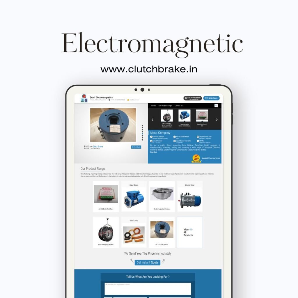 Industrial Product Manufacturer Company Website Designer