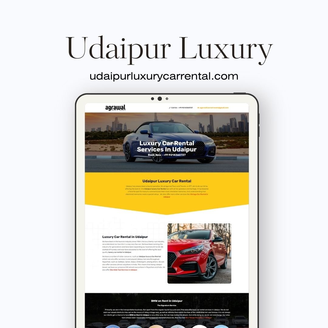 Luxury Car Rental Company Website Designer