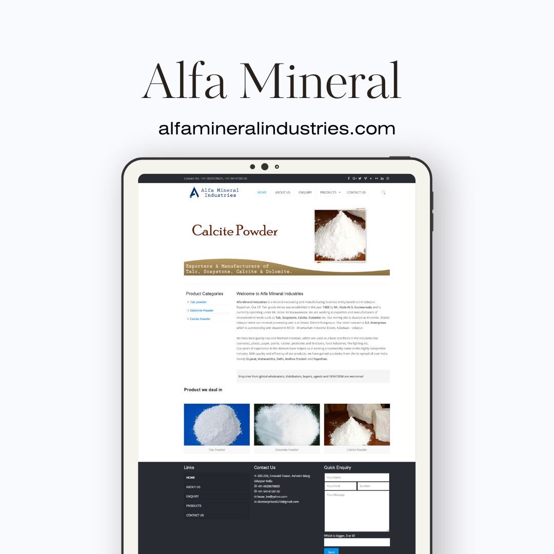 Mineral Industries Website Designer