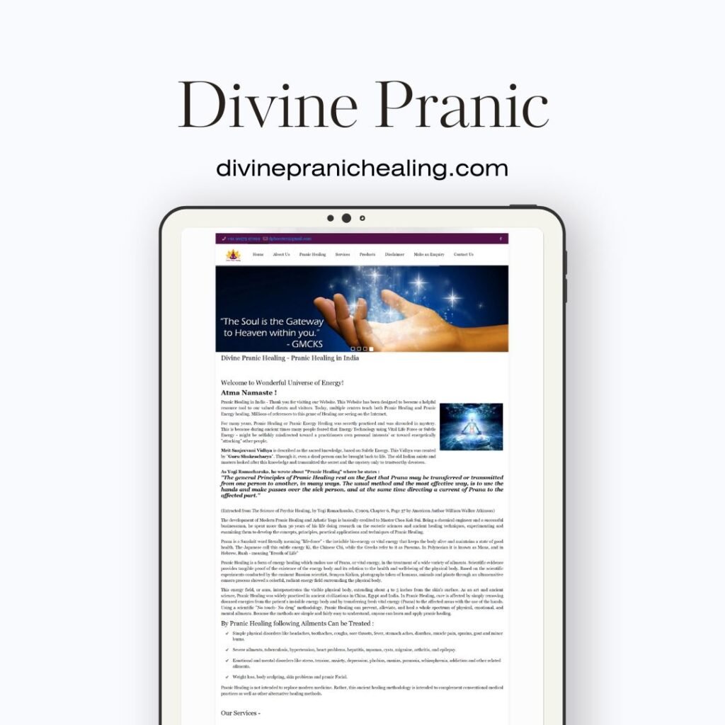 Pranic Healing, Yoga Website Designer