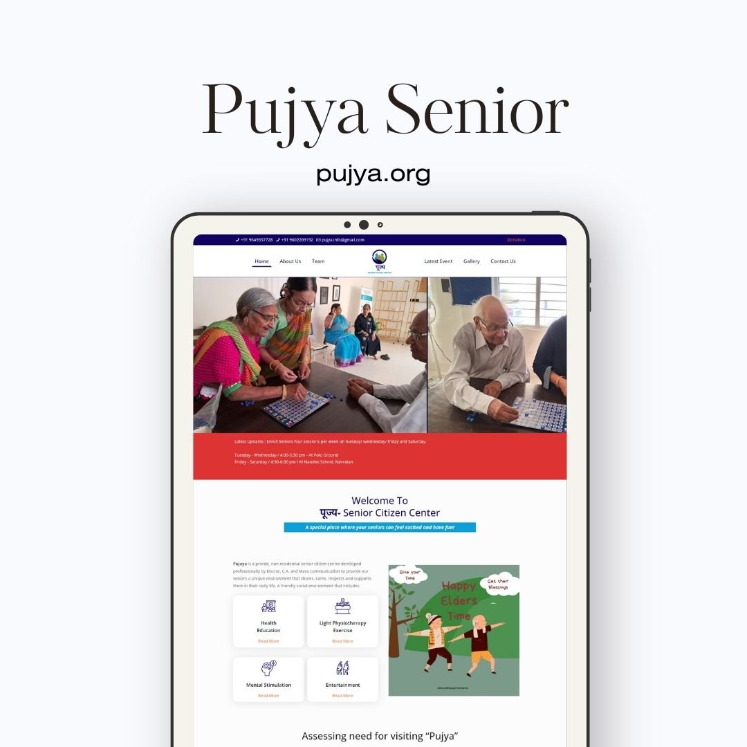Senior Citizen Care Website Designer