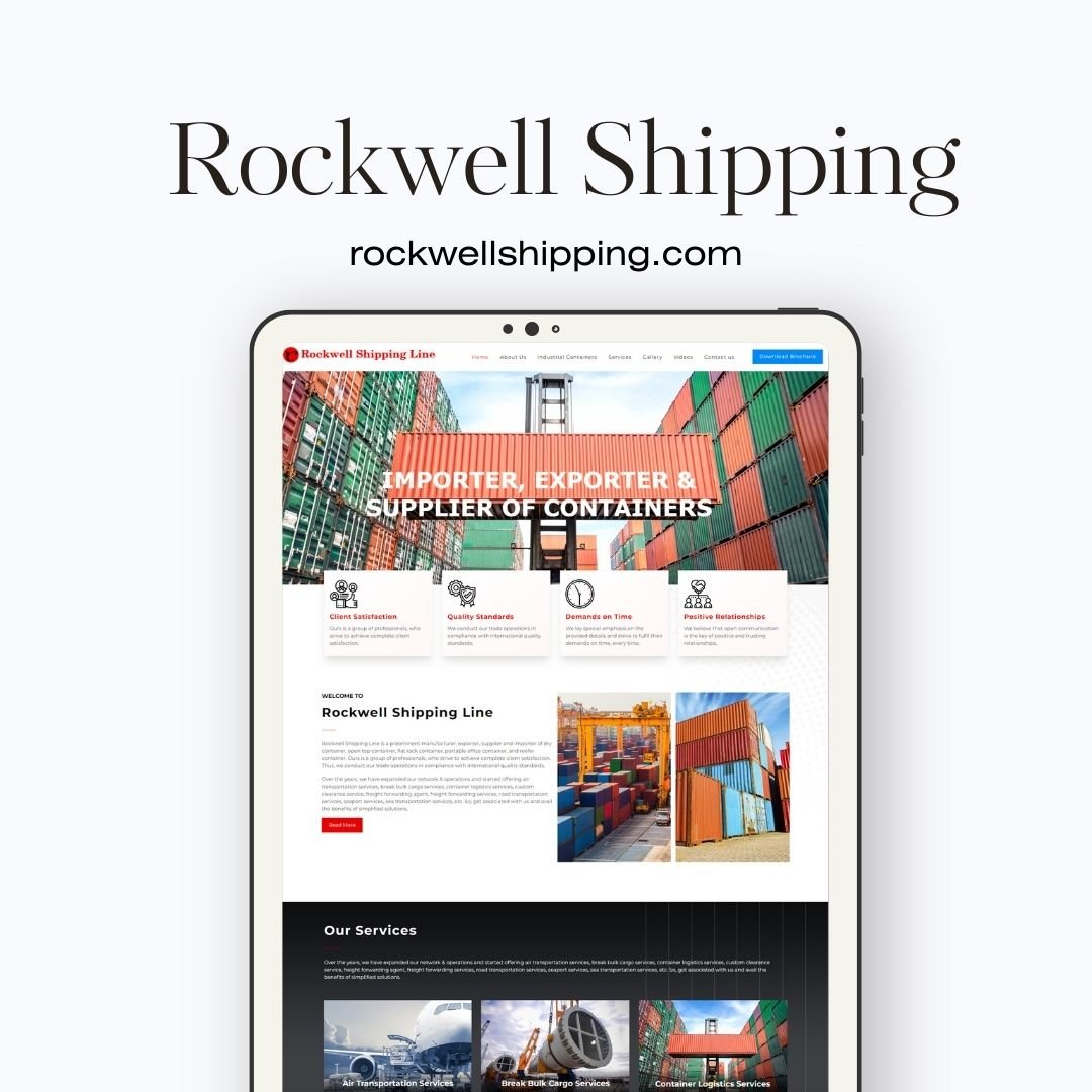 Shipping Line Company Website Designer