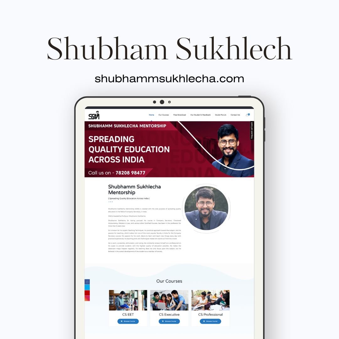 Shubham Sukhlecha Mentorship