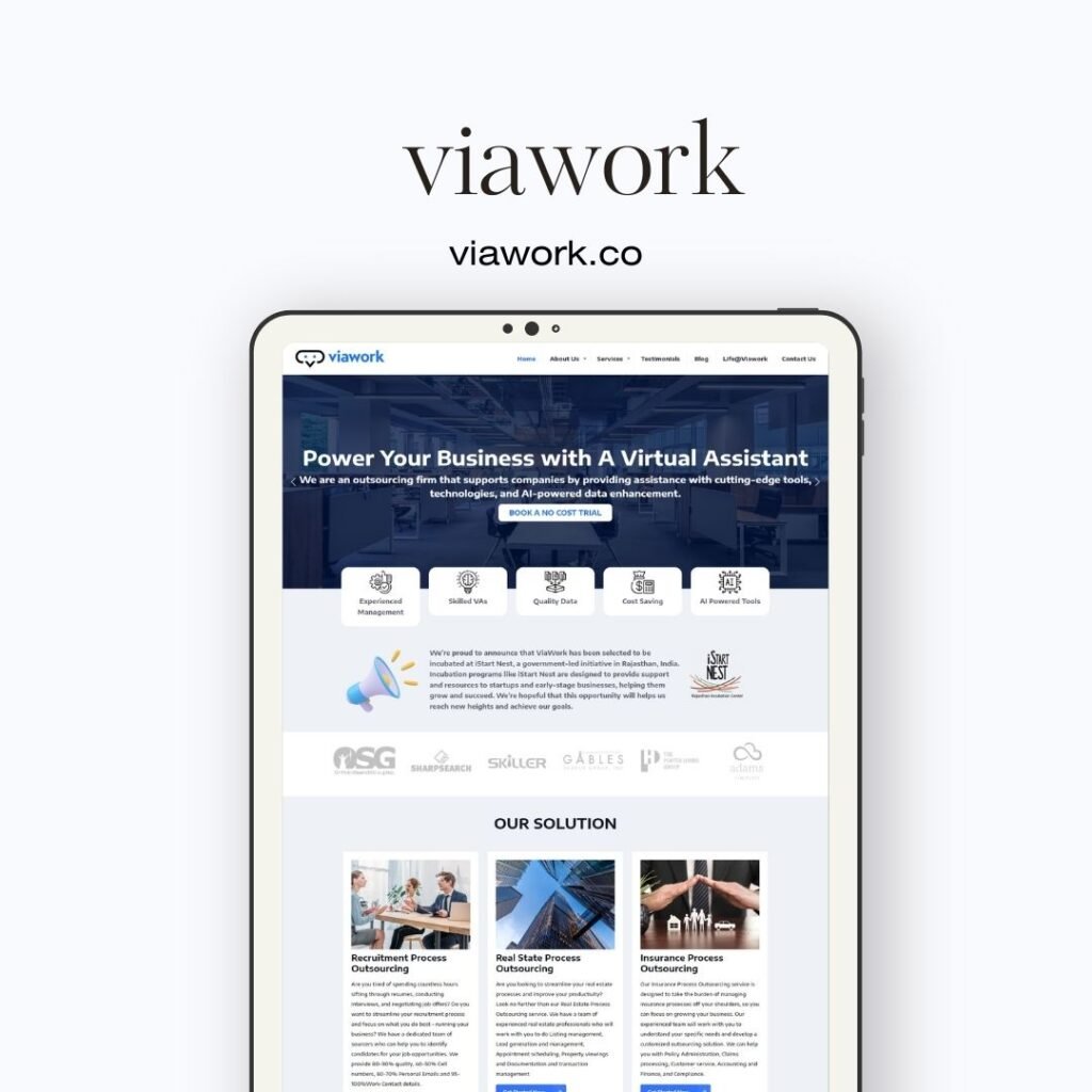 Outsourcing Company website Designer