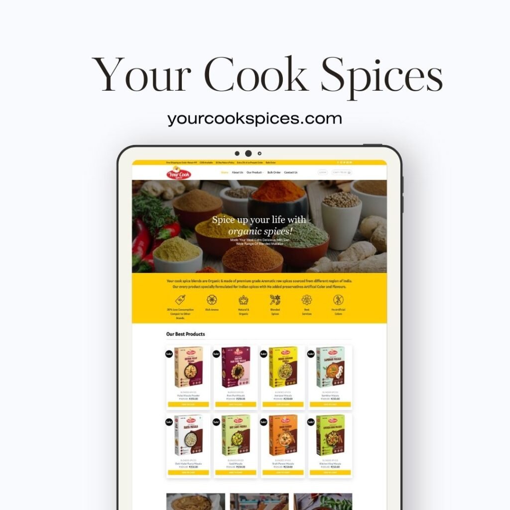 Spices Online Store Website Designer