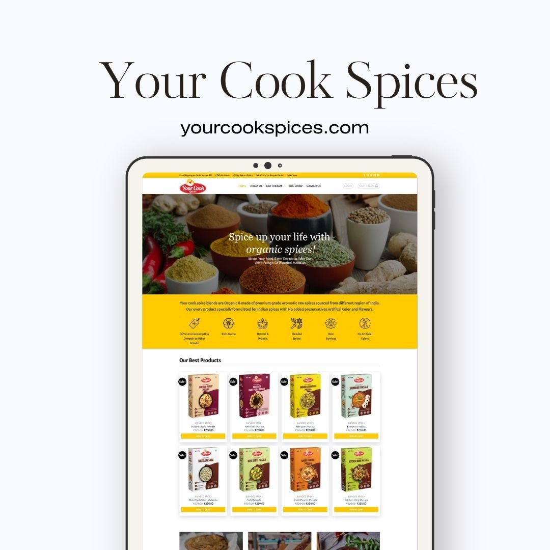Spices Online Store Website Designer
