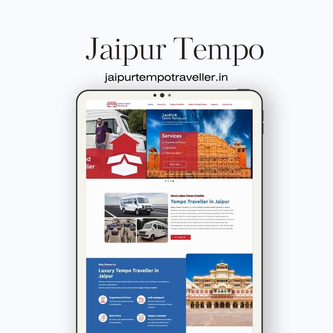 Tempo Traveller Company Website Designer